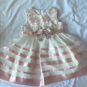 Elegant Pink and White Kids Dress